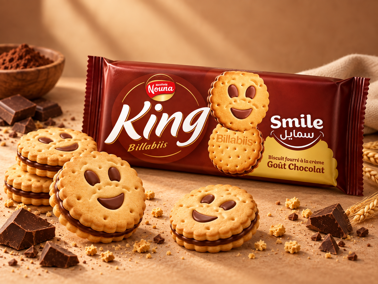 بسكويت KING بالشوكولاتة